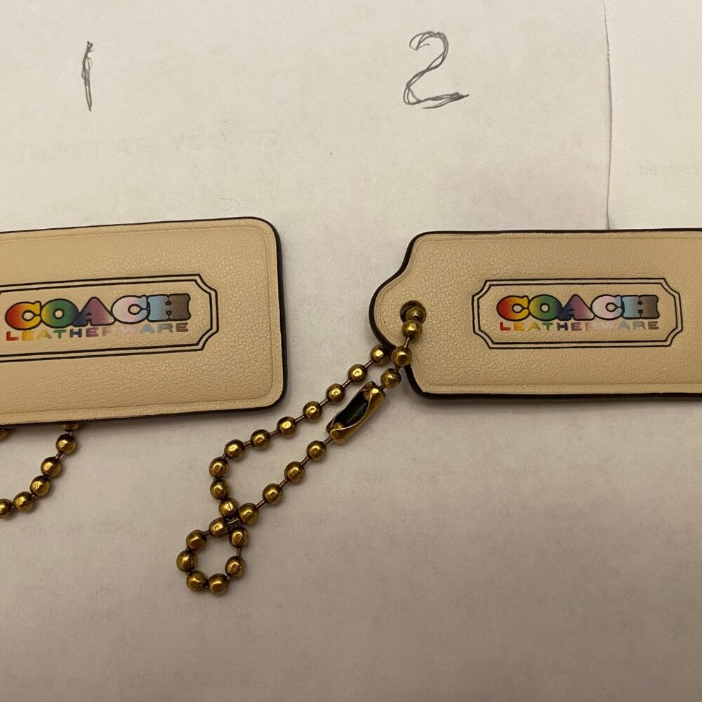 RARE! COACH Handbag Hang Tag PRIDE COLLECTION. Multicolor. 2.25" x 1". Brand New